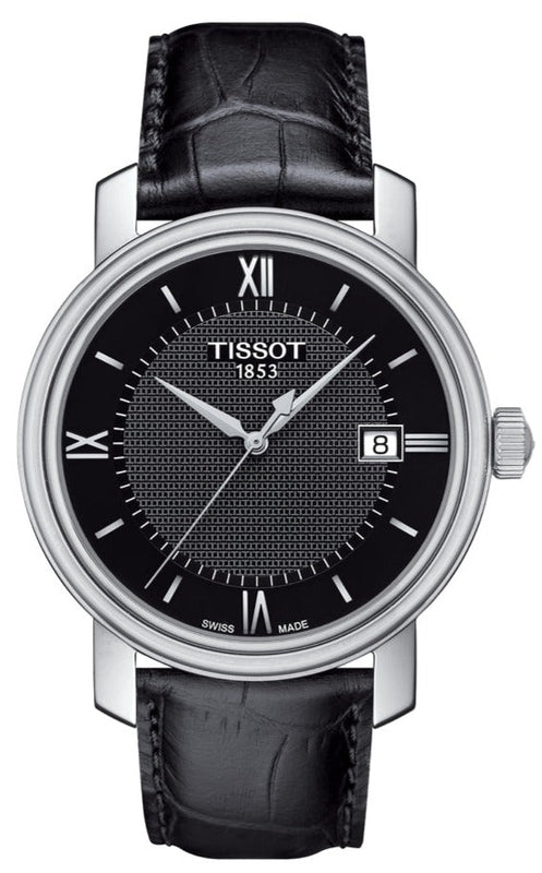 Tissot T Classic Bridgeport Black Dial Black Leather Strap Watch For Women - T097.010.16.058.00 Buy Now By Tissot