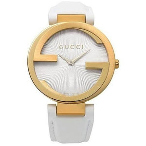 Gucci G Interlocking White Dial White Leather Strap Watch For Women - YA133327 Buy Now By Gucci
