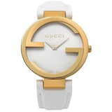 Gucci G Interlocking White Dial White Leather Strap Watch For Women - YA133327 Buy Now By Gucci