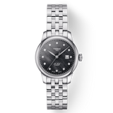 Tissot Le Locle Automatic Diamonds Mother of Pearl Black Dial Silver Steel Strap Watch For Women - T006.207.11.126.00 Buy Now By Tissot