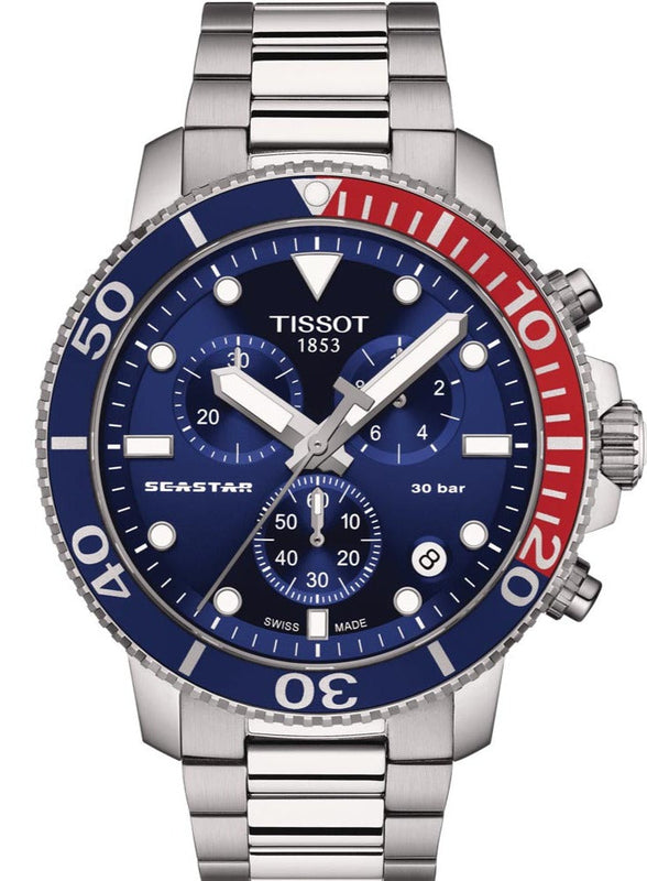Tissot Seastar 1000 Chronograph Blue Dial Silver Steel Strap Watch For Men - T120.417.11.041.03 Buy Now By Tissot