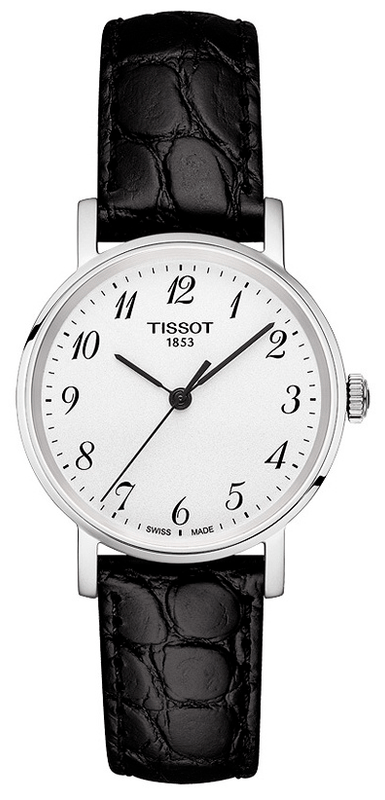Tissot Everytime Small White Dial Black Leather Strap Watch For Women - T109.210.16.032.00 Buy Now By Tissot