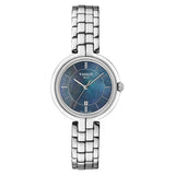 Tissot T Lady Flamingo Mother of Pearl Blue Dial Silver Steel Strap Watch For Women - T094.210.11.121.00 Buy Now By Tissot