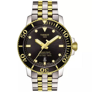 Tissot Seastar 1000 Powermatic 80 Black Dial Two Tone Steel Strap Watch For Men - T120.407.22.051.00 Buy Now By Tissot