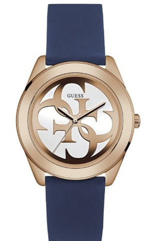 Guess G Twist White Dial Blue Silicone Strap Watch For Women - W0911L6 Buy Now By Guess