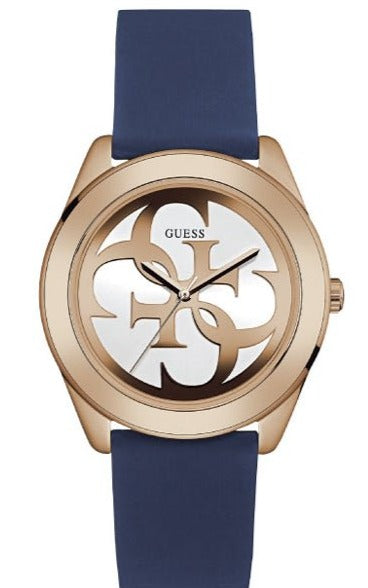 Guess G Twist White Dial Blue Silicone Strap Watch For Women - W0911L6 Buy Now By Guess