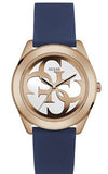 Guess G Twist White Dial Blue Silicone Strap Watch For Women - W0911L6 Buy Now By Guess