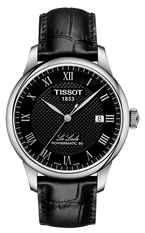 Tissot Le Locle Powermatic 80 Black Dial Black Leather Strap Watch For Men - T006.407.16.053.00 Buy Now By Tissot