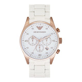 Emporio Armani Sportivo White Dial White Rubber Strap Watch For Men - AR5919 Buy Now By Emporio Armani