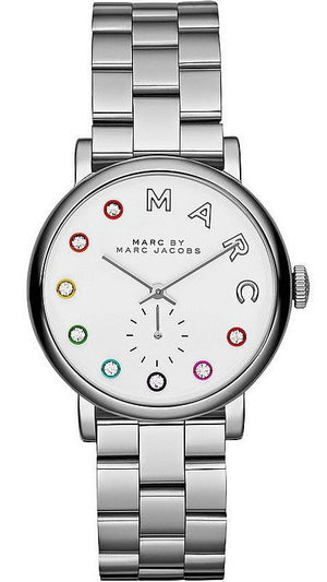 Marc Jacobs Marc White Dial Silver Steel Strap Watch for Women - MBM3420 Buy Now By Marc Jacobs
