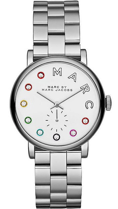Marc Jacobs Marc White Dial Silver Steel Strap Watch for Women - MBM3420 Buy Now By Marc Jacobs