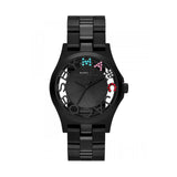 Marc Jacobs Henry Skeleton Black Dial Black Steel Strap Watch for Women - MBM3265 Buy Now By Marc Jacobs