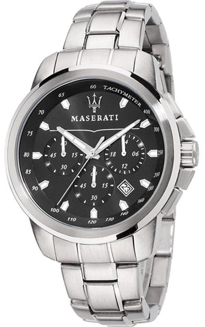 Maserati Successo Chronograph Black Dial Silver Steel Strap Watch For Men - R8873621001 Buy Now By Maserati
