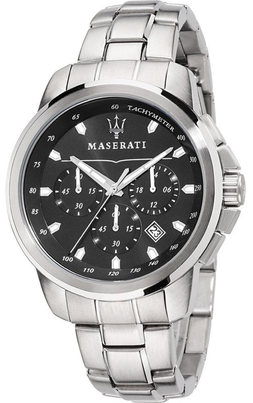 Maserati Successo Chronograph Black Dial Silver Steel Strap Watch For Men - R8873621001 Buy Now By Maserati