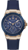 Guess Zena Blue Dial Blue Silicone Strap Watch For Women - W1049L2 Buy Now By Guess