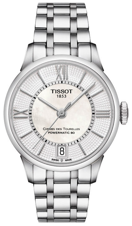 Tissot Chemin Des Tourelles Powermatic 80 Lady Silver Dial Silver Steel Strap Watch For Women - T099.207.11.118.00 Buy Now By Tissot