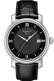 Tissot T Classic Bridgeport Black Dial Black Leather Strap Watch For Men - T097.410.16.058.00 Buy Now By Tissot