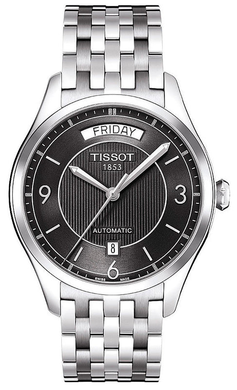 Tissot T Classic T One Automatic Black Dial Silver Steel Strap Watch For Men - T038.430.11.057.00 Buy Now By Tissot