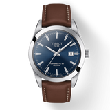 Tissot Gentlemen Powermatic 80 Silicium Blue Dial Brown Leather Strap Watch For Men - T127.407.16.041.00 Buy Now By Tissot