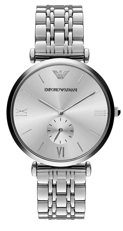 Emporio Armani Classic Silver Dial Silver Steel Strap Watch For Men - AR1819 Buy Now By Emporio Armani