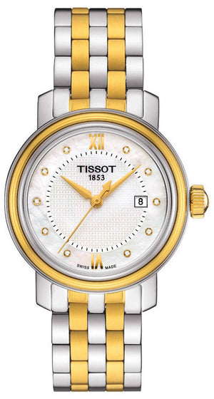 Tissot T Classic Bridgeport Mother of Pearl Dial Two Tone Steel Strap Watch For Women - T097.010.22.116.00 Buy Now By Tissot