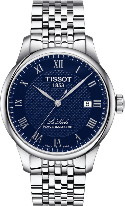 Tissot Le Locle Powermatic 80 Blue Dial Silver Steel Strap Watch For Men - T006.407.11.043.00 Buy Now By Tissot