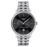 Tissot T Classic Carson Premium Powermatic 80 Black Dial Silver Steel Strap Watch For Men - T122.407.11.051.00 Buy Now By Tissot