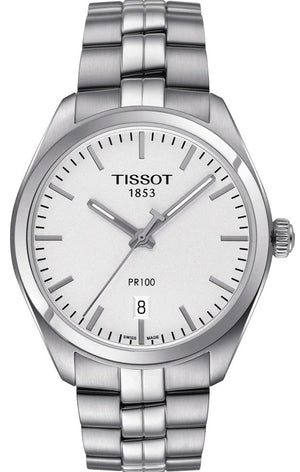 Tissot PR 100 Quartz White Dial Silver Steel Strap Watch For Women - T101.410.11.031.00 Buy Now By Tissot