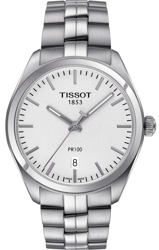 Tissot PR 100 Quartz White Dial Silver Steel Strap Watch For Women - T101.410.11.031.00 Buy Now By Tissot