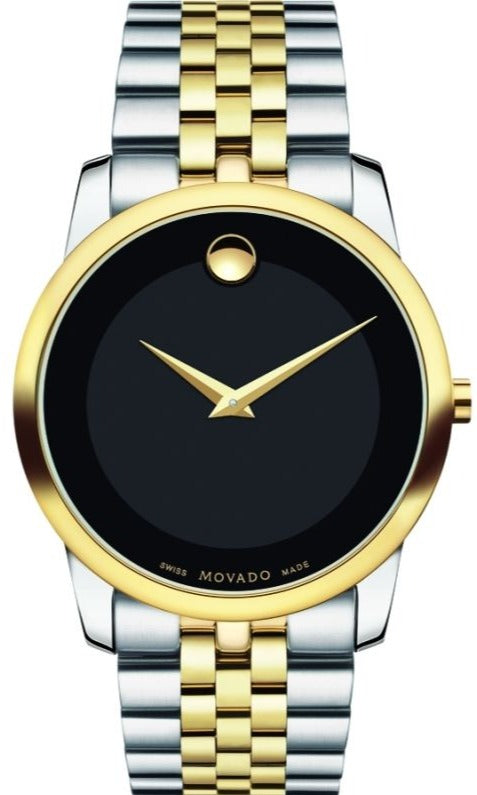 Movado Museum Classic Black Dial Two Tone Steel Strap Watch For Women - 0606605 Buy Now By Movado