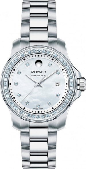 Movado Series 800 29mm Mother of Pearl Dial Diamond Watch For Women - 2600120 Buy Now By Movado