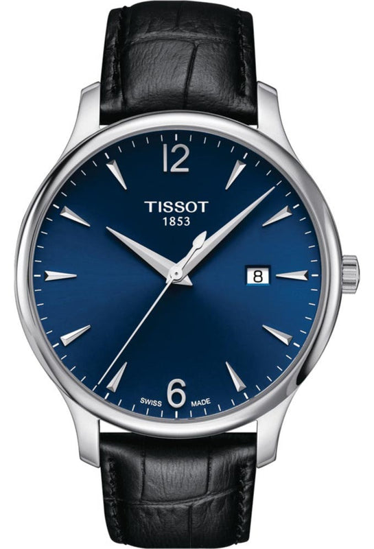 Tissot T Classic Tradition Blue Dial Black Leather Strap Watch For Men - T063.610.16.047.00 Buy Now By Tissot