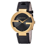 Gucci Interlocking Special Edition Grammy Black Dial Black Leather Strap Watch For Men - YA133208 Buy Now By Gucci
