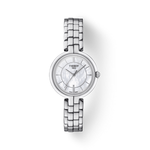 Tissot T Lady Flamingo Mother of Pearl White Dial Silver Steel Strap Watch For Women - T094.210.11.111.00 Buy Now By Tissot