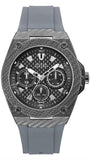 Guess Legacy Grey Dial Grey Silicone Strap Watch For Men - W1048G1 Buy Now By Guess