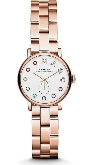 Marc Jacobs Baker Dexter White Dial Rose Gold Steel Strap Watch for Women - MBM3443 Buy Now By Marc Jacobs