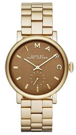 Marc Jacobs Baker Brown Dial Gold Steel Strap Watch for Women - MBM8631 Buy Now By Marc Jacobs