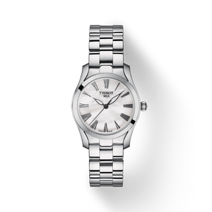 Tissot T Wave T Lady Mother of Pearl Dial Silver Steel Strap Watch For Women - T112.210.11.113.00 Buy Now By Tissot