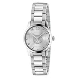 Gucci G Timeless Quartz Silver Dial Silver Steel Strap Watch For Women - YA126595 Buy Now By Gucci