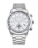 Gucci G Timeless Chronograph White Dial Silver Steel Strap Watch For Men - YA126472 Buy Now By Gucci