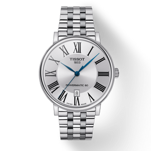 Tissot T Classic Carson Premium Powermatic 80 Silver Dial Silver Steel Strap Watch For Men - T122.407.11.033.00 Buy Now By Tissot