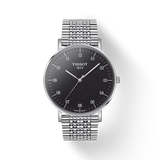 Tissot Everytime Large Black Dial Silver Mesh Bracelet Watch For Men - T109.610.11.077.00 Buy Now By Tissot