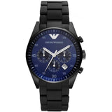 Emporio Armani Sportivo Chronograph Blue Dial Black Strap Watch For Men - AR5921 Buy Now By Emporio Armani