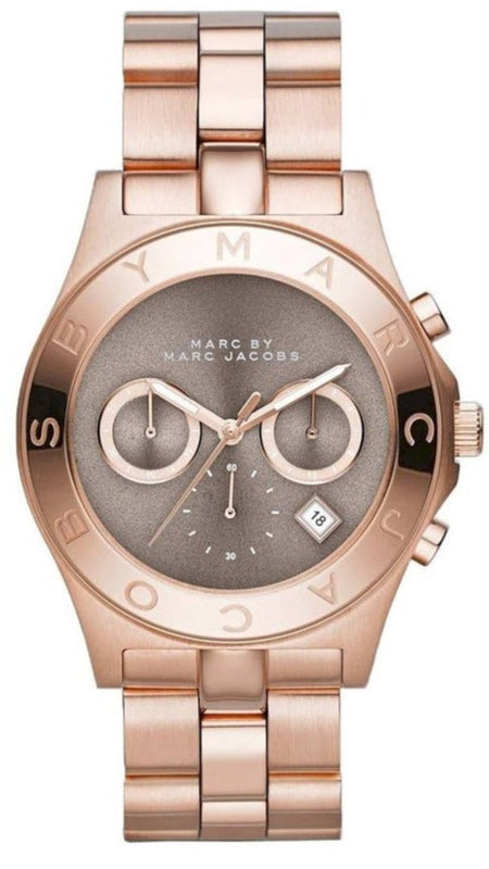 Marc Jacobs Blade Chronograph Brown Dial Rose Gold Steel Strap Watch for Women - MBM3308 Buy Now By Marc Jacobs