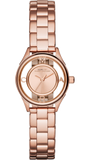 Marc Jacobs Tether Transparent Rose Gold Dial Rose Gold Steel Strap Watch for Women - MBM3417 Buy Now By Marc Jacobs
