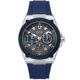 Guess Legacy Grey Dial Blue Silicone Strap Watch For Men - W1049G1 Buy Now By Guess