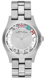 Marc Jacobs Henry Skeleton Silver Dial Silver Steel Strap Watch for Women - MBM3262