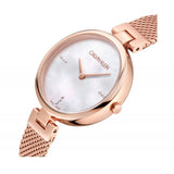 Calvin Klein Authentic Mother of Pearl Dial Rose Gold Mesh Bracelet Watch for Women - K8G2362G Buy Now By Calvin Klein