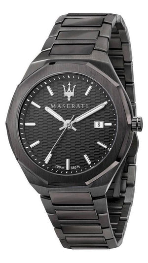 Maserati Stile Quartz Black Dial Black Steel Strap Watch For Men - R8853142001 Buy Now By Maserati