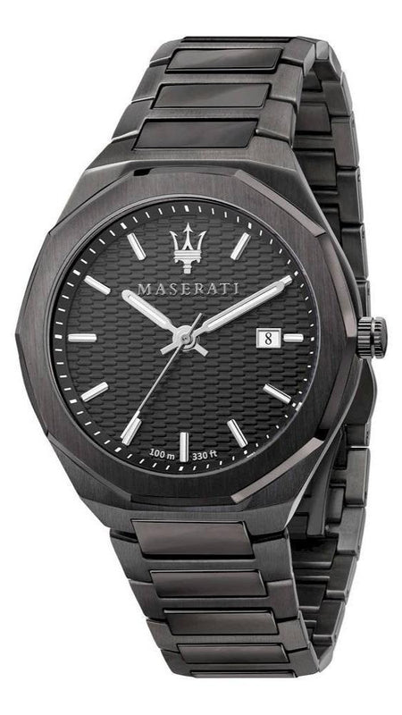 Maserati Stile Quartz Black Dial Black Steel Strap Watch For Men - R8853142001 Buy Now By Maserati